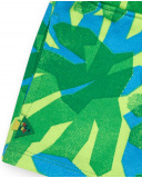 Bermuda per bambino verde e blu con stampa Bermuda per bambino verde e blu con stampa