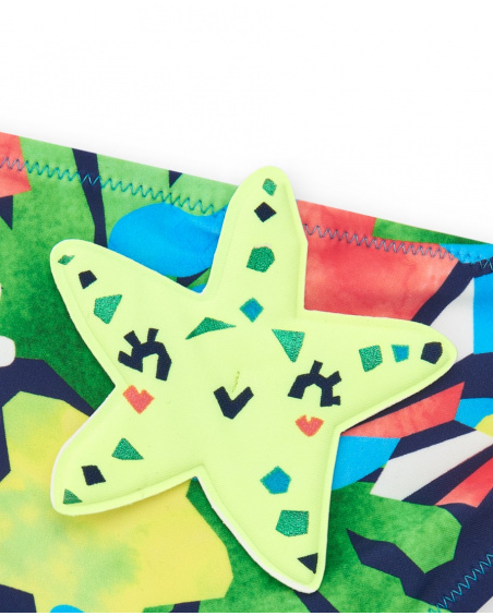 Slip per bambina verde, blu e rosso