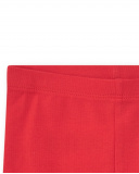 Leggings corti per bambina rossa con orlo ondulato Leggings corti per bambina rossa con orlo ondulato