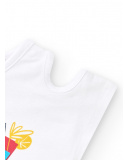 T-shirt per bambina bianca con stampa di polpo T-shirt per bambina bianca con stampa di polpo