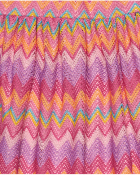 Vestito per bambina con stampa multicolore e spalline regolabili.