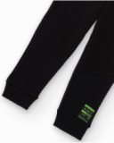 Pantaloni jogger neri per bambino con dettagli verdi