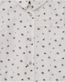 Camicia bianca a maniche lunghe per bambino con piccola stampa