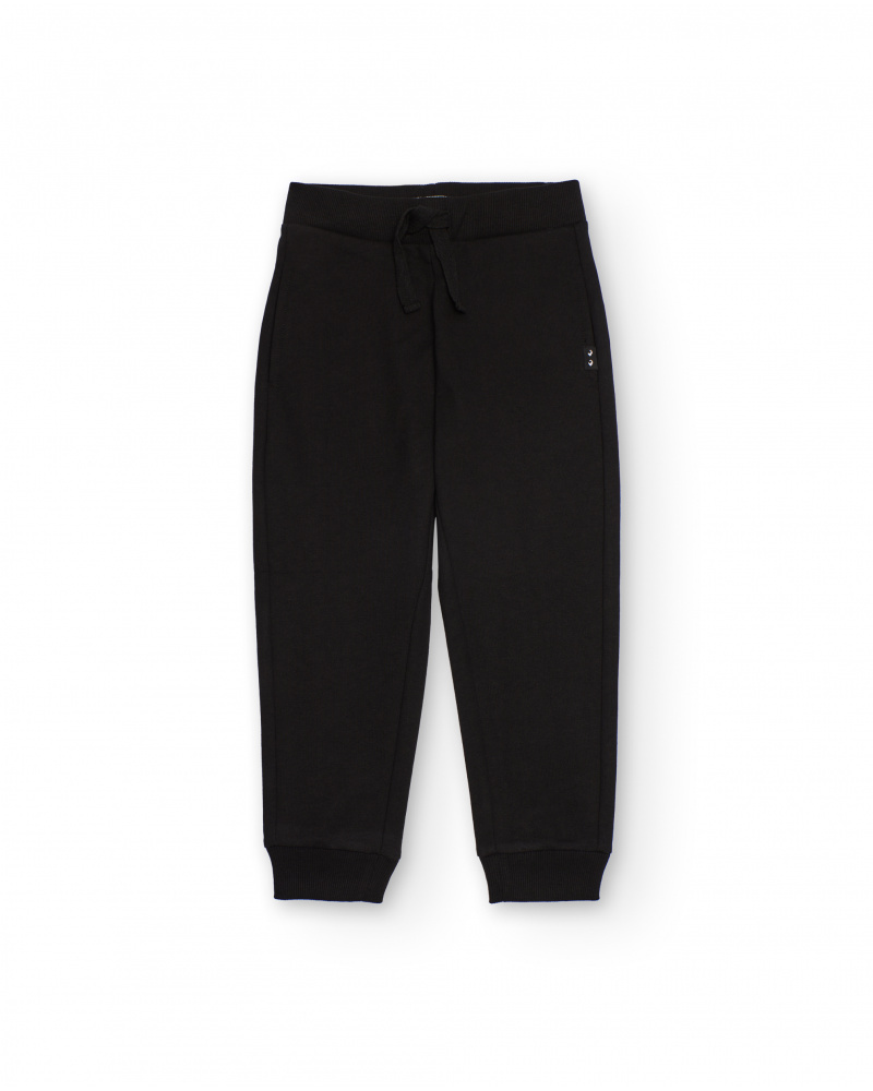 Pantalón jogger básico para niño en color negro