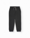 Pantalón jogger gris oscuro para niño con cordón bicolor