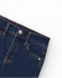 Pantaloni cargo in denim a zampa per bambina