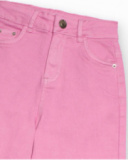 Pantaloni culotte da bambina in denim rosa