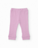 Completo per neonato con camicetta verde e pantalone rosa con stampa a fiori