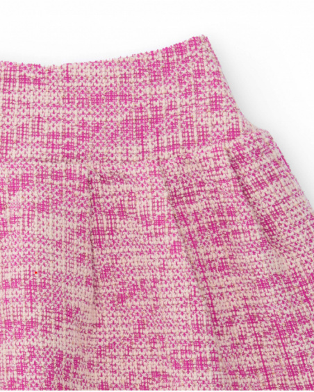 Gonna per bambina in rosa con design svasato.