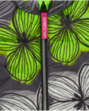 Gilet reversibile per bambina in verde fluo con fiori stampati collezione love flowers