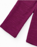 Pantalone ampio in felpa per bambina color bordeaux con ricamo di cuori