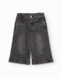 Pantaloni lunghi in denim grigio slavato per bambina