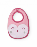 Confezione da due bavaglini per neonato in rosa e design di animaletti