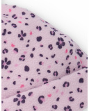 Cappellino rosa per neonato con design floreale e pompon