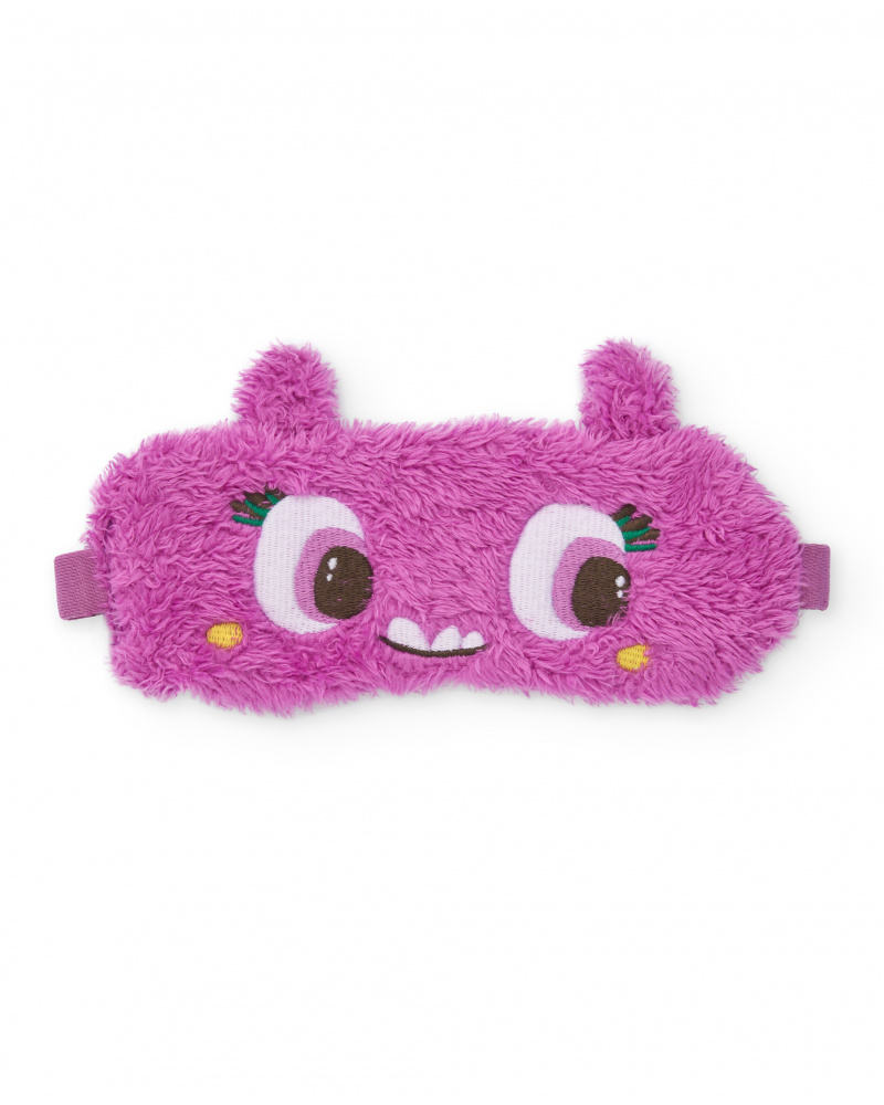 Mascherina da notte da bambina in peluche morbida e confortevole design di mostro divertente