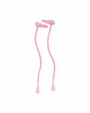 Fermagli per bambina con treccia rosa e corona glitter multicolore