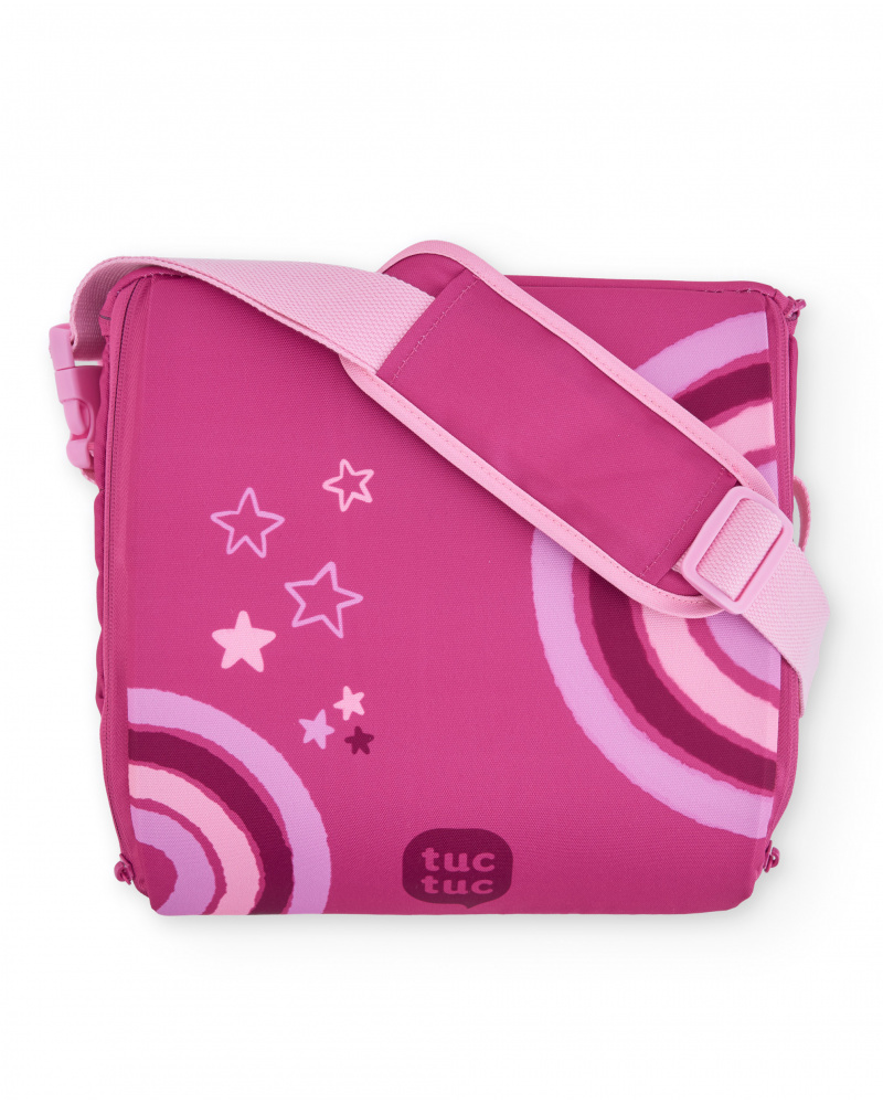 Seggiolino da viaggio portatile con design rosa e stelle