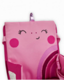 Seggiolino da viaggio portatile con design rosa e stelle