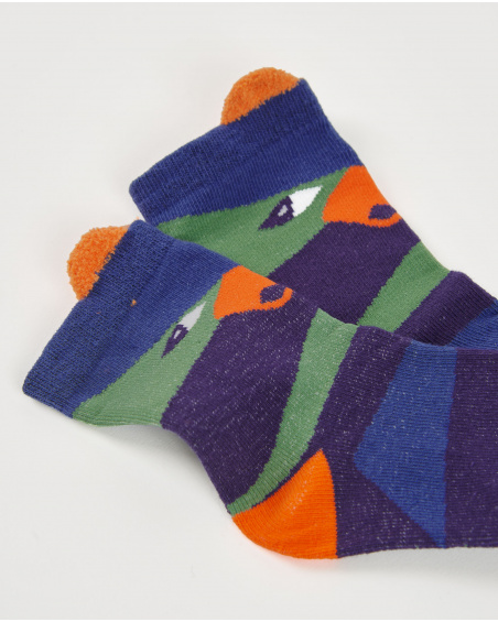 Set di calzini per bambino con motivo dinosauro in colori vivaci