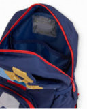 Zaino blu per bambino con stampa di tigre e pallone