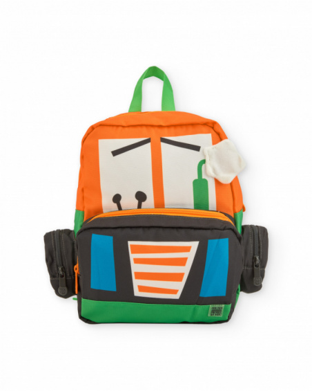 Zaino multicolore per bambino con stampa camion