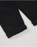 Pantalone da bambino nero con tasche e risvolto sul fondo