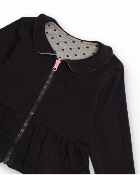 Set di quattro pezzi per bambina con design panda, che include giacche, maglietta e pantaloni in