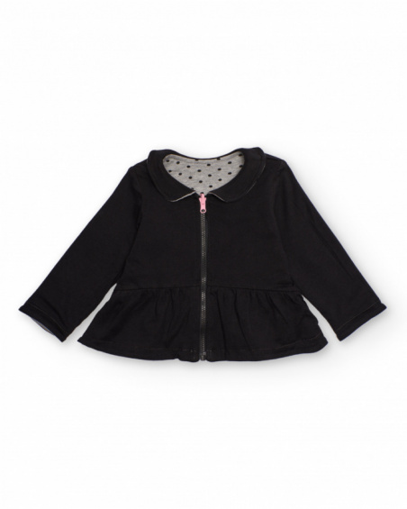 Set di quattro pezzi per bambina con design panda, che include giacche, maglietta e pantaloni in