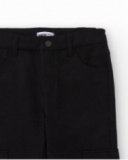 Pantaloni cargo neri da bambino con tasche laterali