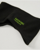 Set fascia e scaldacollo in pile nero con scritta fluorescente