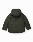 Piumino imbottito verde con motivo geometrico per bambino