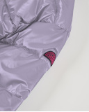 Piumino da bambina color argento con chiusura frontale a zip