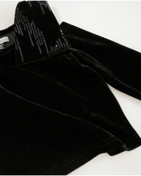 Blusa da bambina in velluto con dettaglio di paillettes sulla spalla | tuc tuc Blusa da bambina in velluto con dettaglio di paillettes sulla spalla | tuc tuc