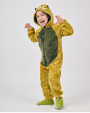 Pigiama da bambino in pile senape con cappuccio mostro | tuc tuc