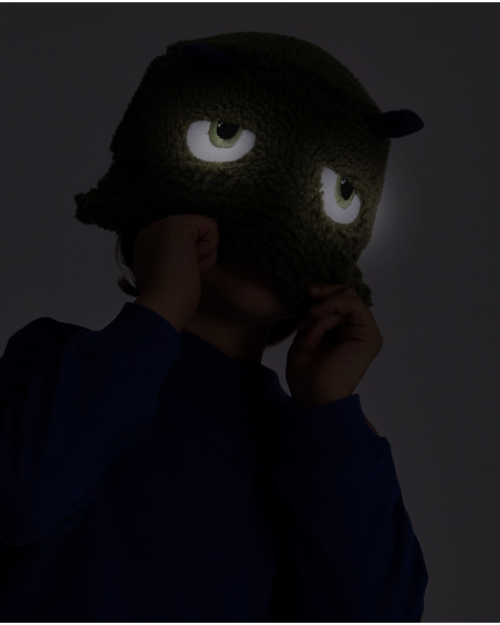 Cappello da bambino in pile di agnello caldo e resistente con design di mostro | tuc tuc