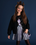 Gonna da bambina argentata plissettata con effetto metallizzato | tuc tuc