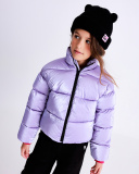 Piumino da bambina color argento con chiusura frontale a zip | tuc tuc