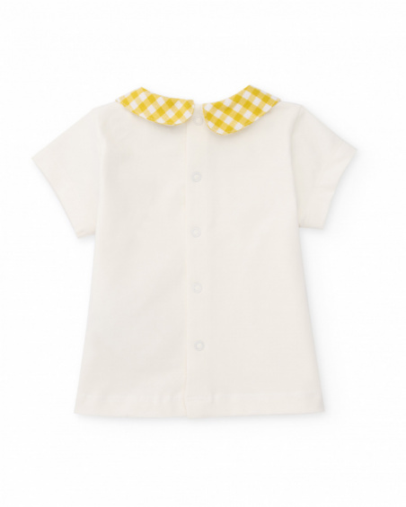 Conjunto de recién nacido de punto y estampado vichy