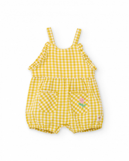 Conjunto de recién nacido de punto y estampado vichy