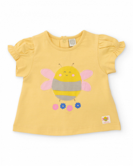 Completo in maglia per neonato con ricamo floreale