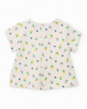 Completo in maglia per neonato con design floreale