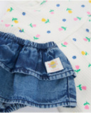 Completo in maglia per neonato con design floreale