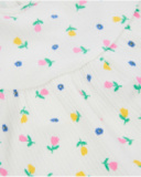 Completo in maglia per neonato con design floreale