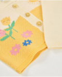 Giacca in maglia per neonato con motivi floreali