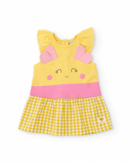 Vestito in maglia per neonato con applicazioni in rilievo