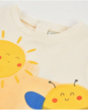 Pagliaccetto in maglia per neonato con stampa infantile