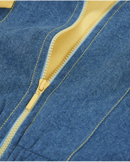 Giacca per neonato in denim di tessuto piano