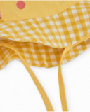 Cappellino per neonato in tessuto piano con motivo vichy