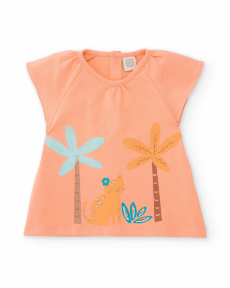 Completo in maglia per neonato con stampa di palme