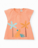 Completo in maglia per neonato con stampa di palme